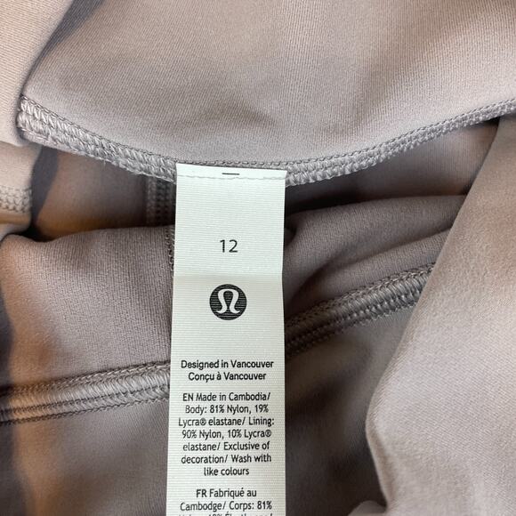Lululemon Align HR High Rise Crop 21" Leggings Womens Sz 12 Mauve Grey - Picture 7 of 13